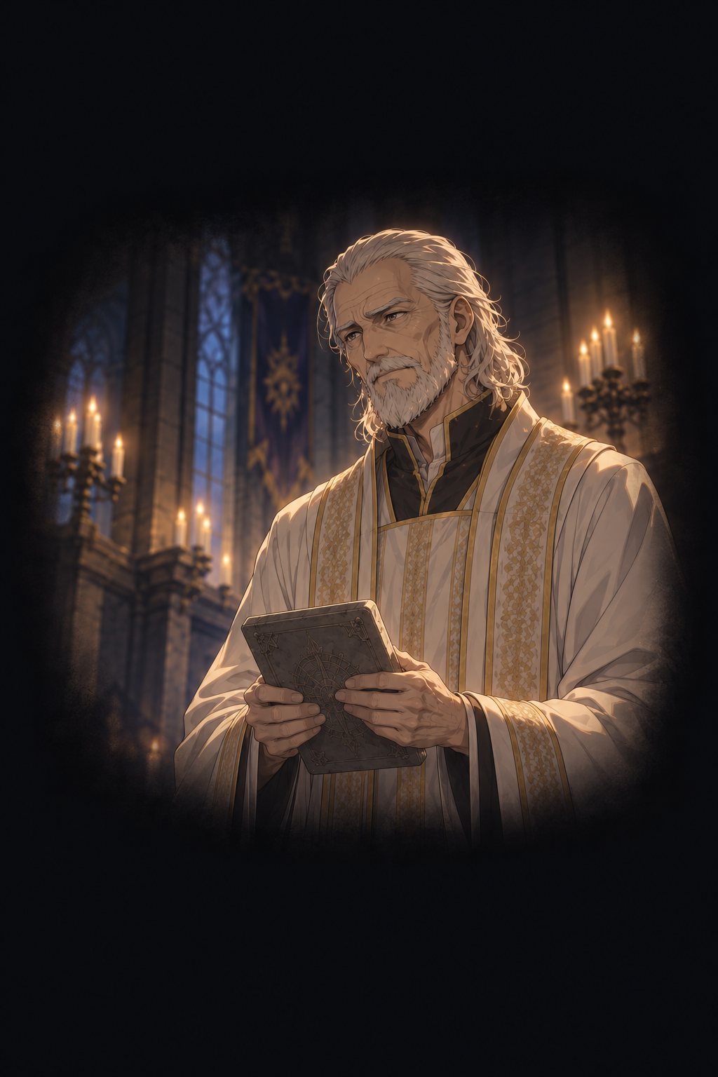 静まり返った広間。グレゴールが石の札を下ろし、ケイを見つめる。