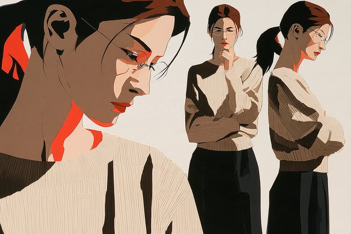 「塾代、月8万円」の北村 加奈子の設定画(全身と顔)