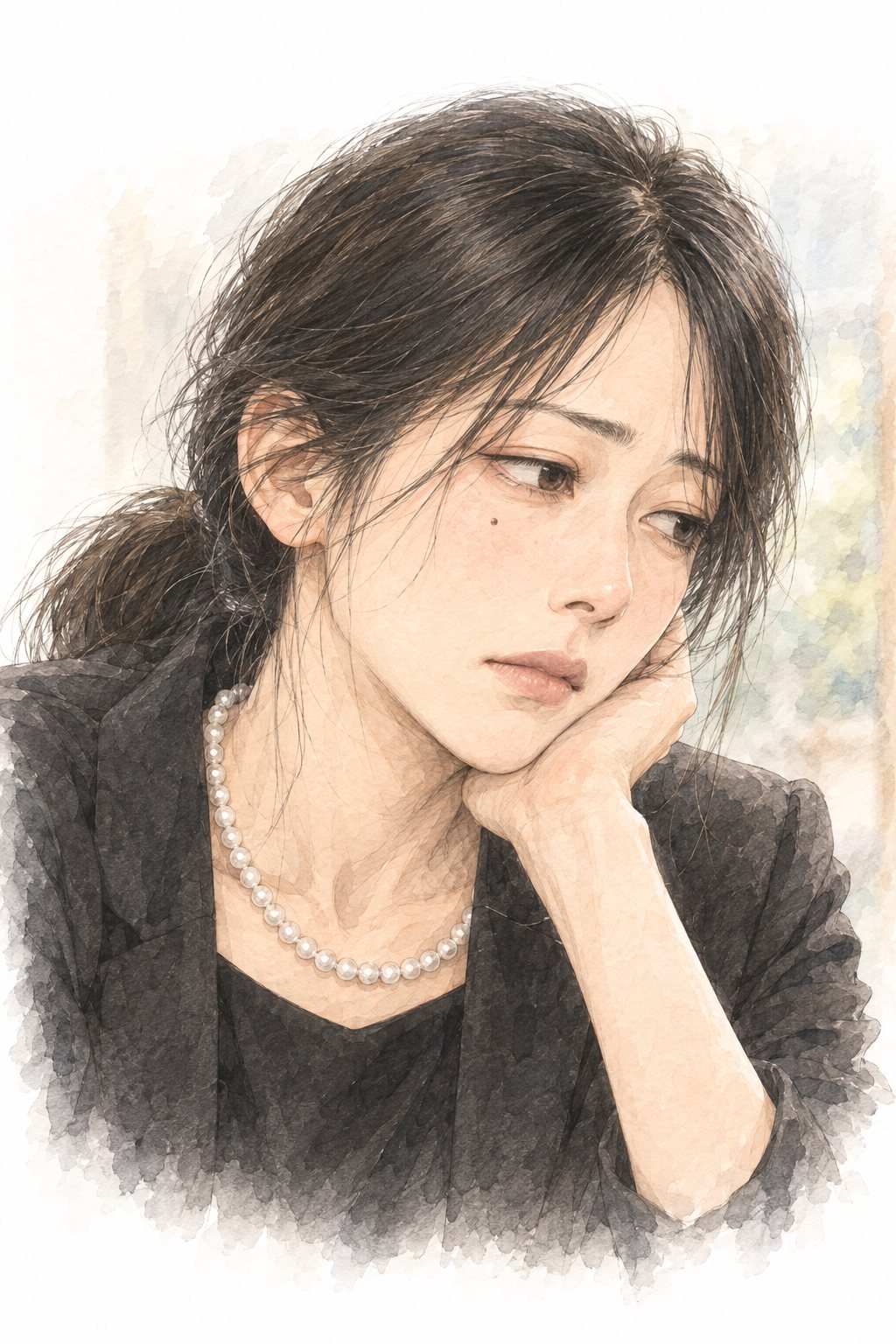 少し遠くを見るような、やわらかな小春の顔の寄り。