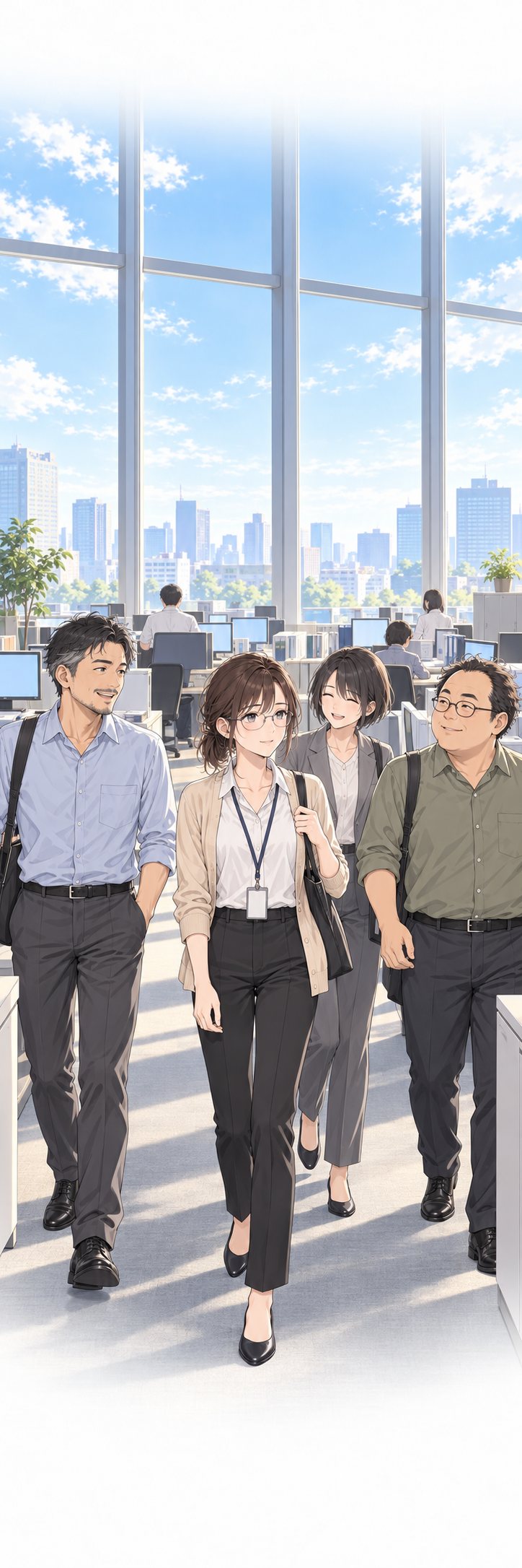 晴れた朝九時。日の差すフロアに、宇佐美がほかの社員と同じ時間に出社してくる。