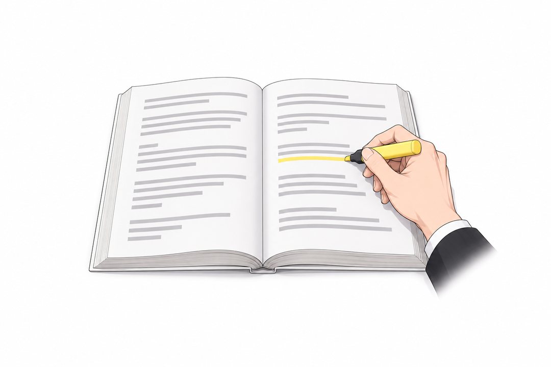 提案依頼書の一行に、蛍光ペンで線を引く律の手。