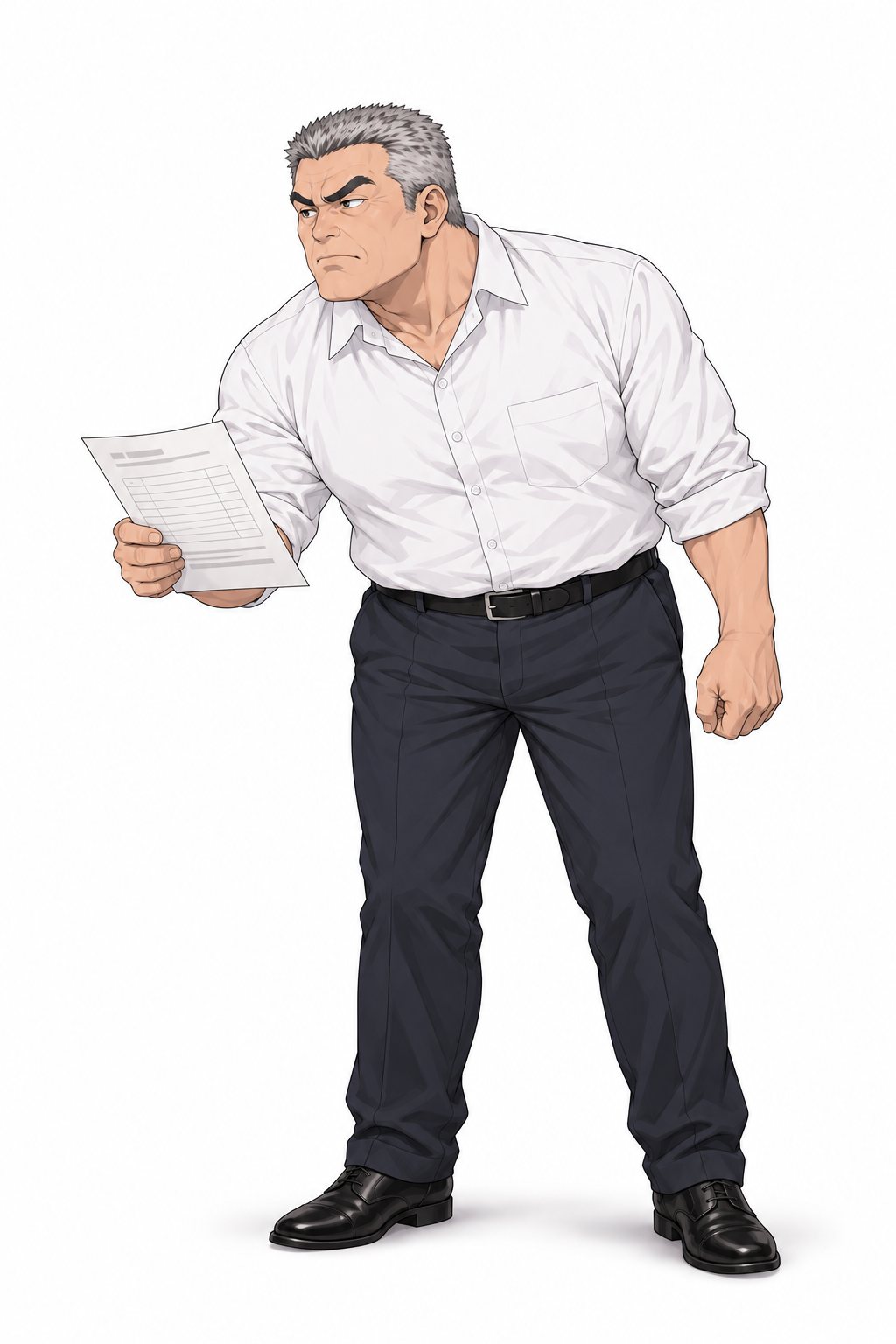 印刷した提案書の見積もりの紙を手に、律の机の横に立つ鬼塚部長。