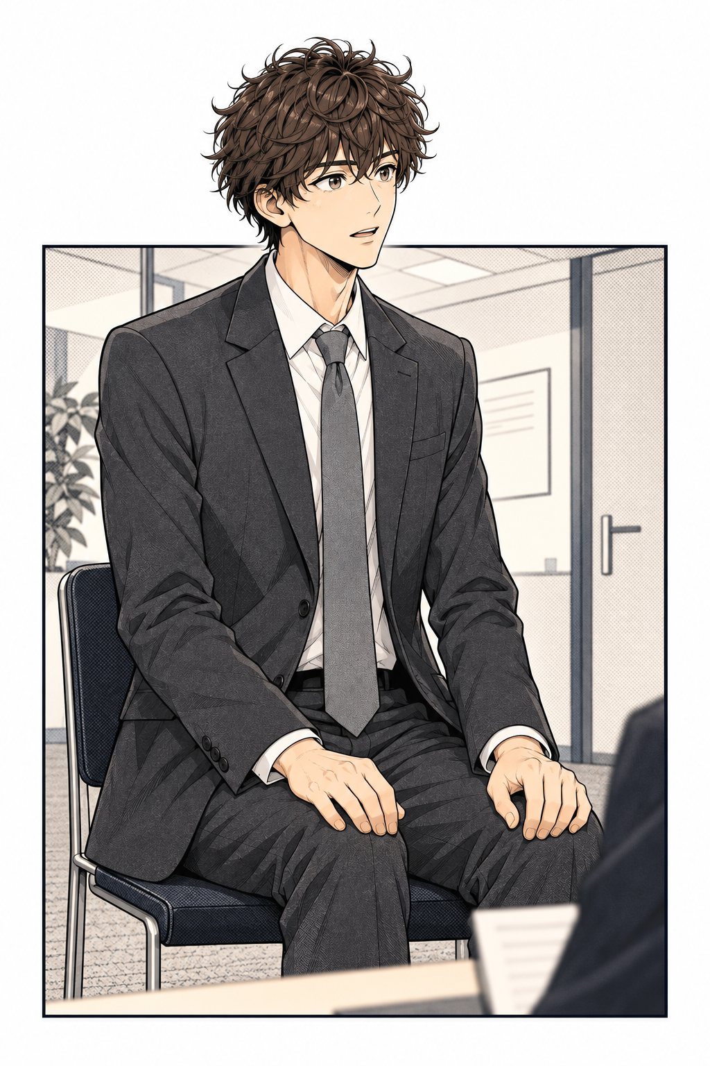 樹が両手を膝に置いたまま、まっすぐ前を見て話している。前より背筋が伸びている。