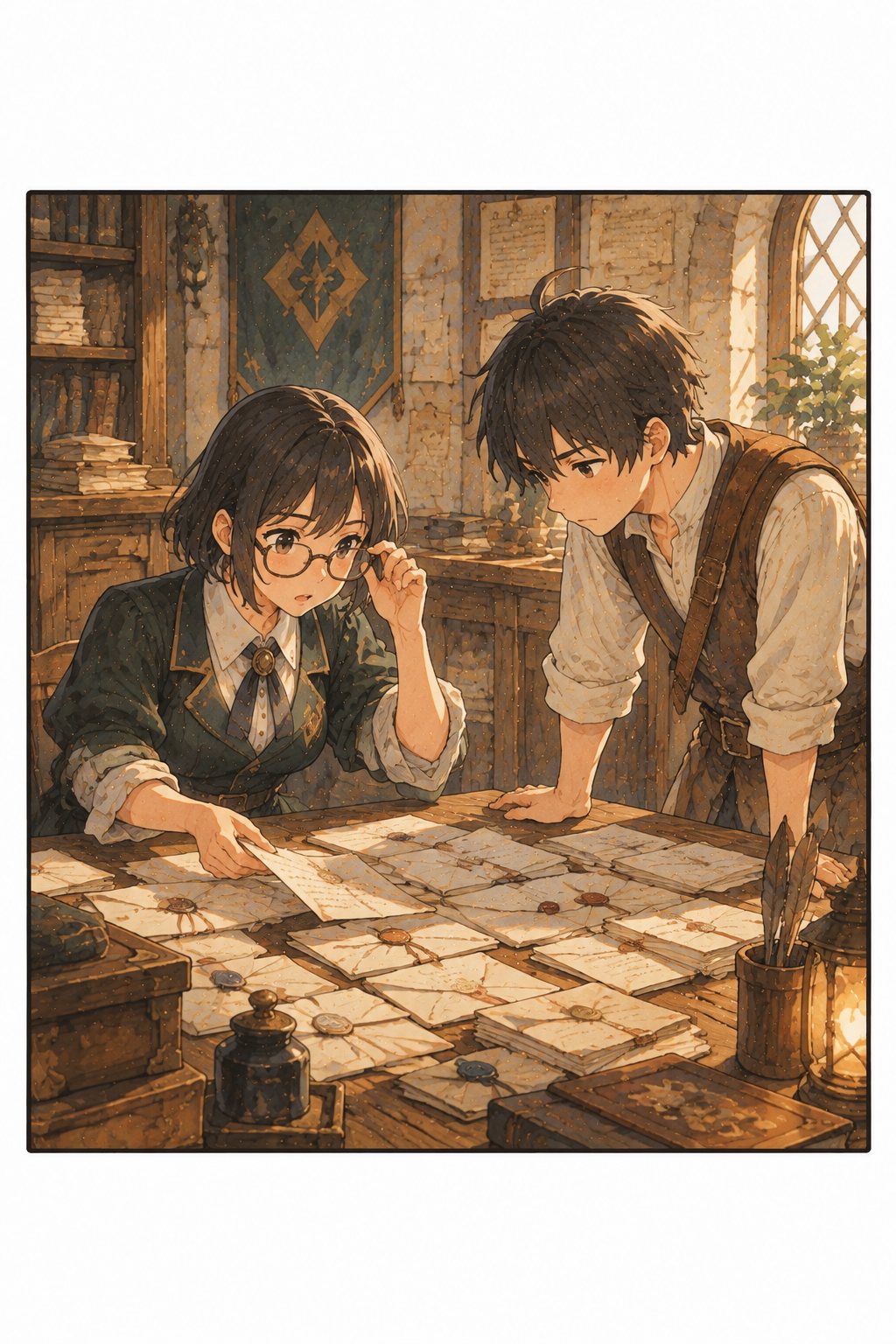 ギルドの奥の部屋。セラが机いっぱいに推薦状を広げ、眼鏡を押し上げる。