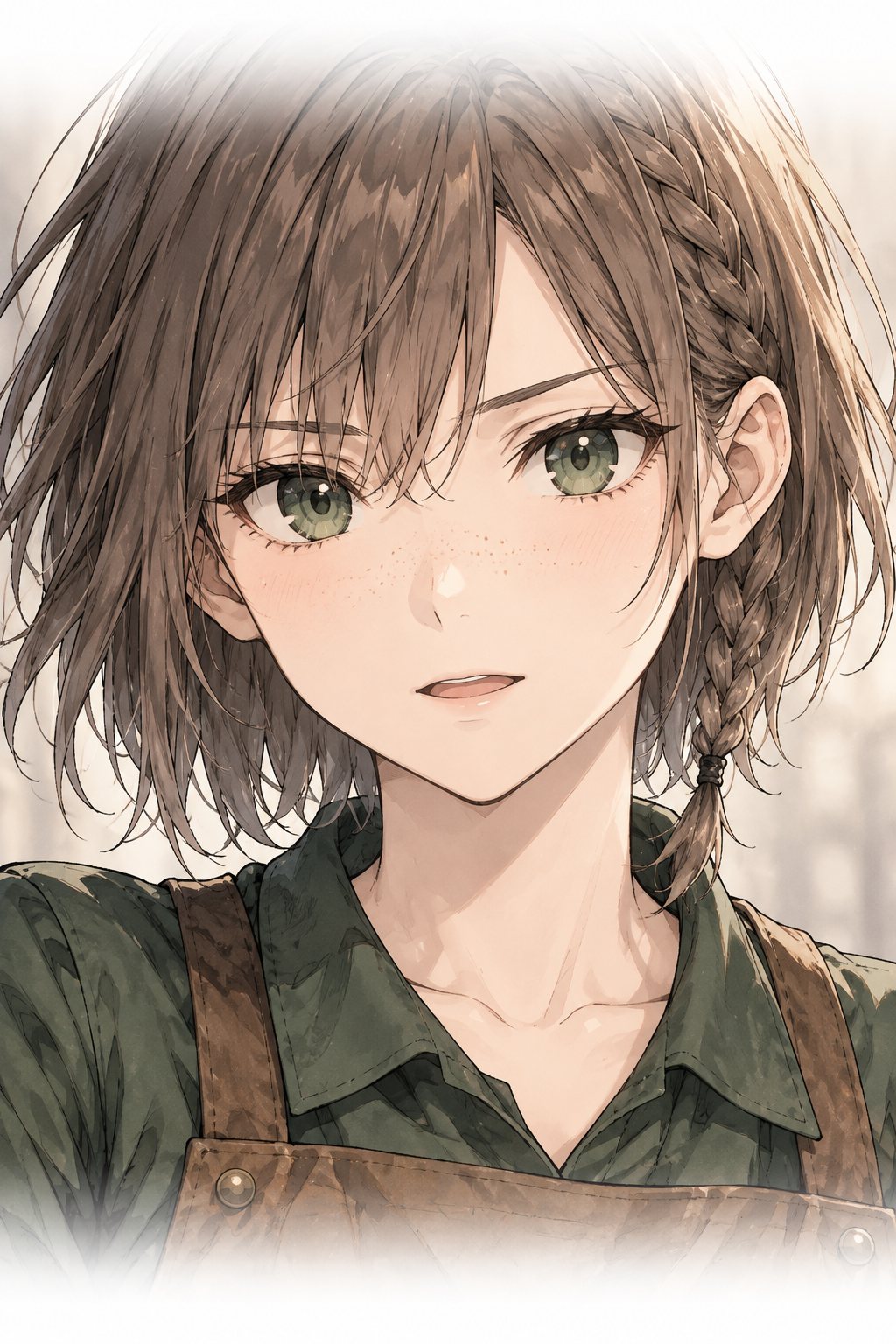 まっすぐ前を見て答えるチカの顔。