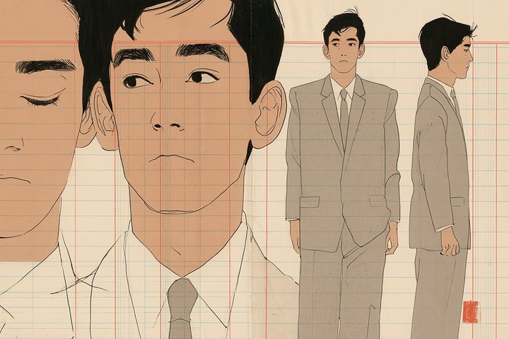 「確定申告、15分で出しました。」の芦原 透真の設定画(全身と顔)