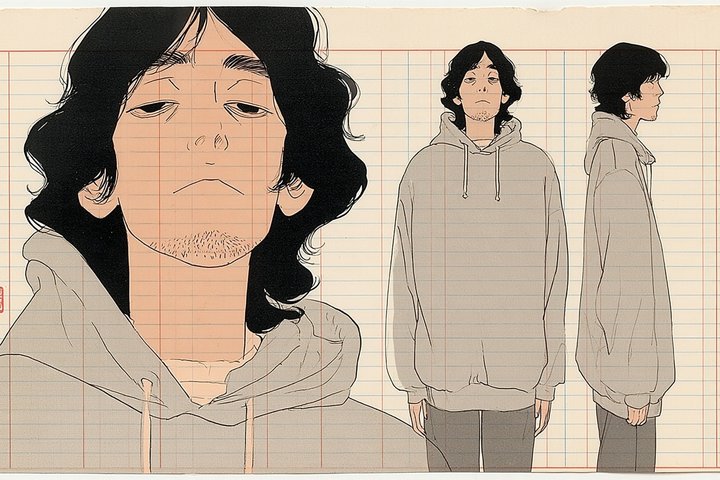 「確定申告、15分で出しました。」の瀬尾 篤の設定画（全身と顔）