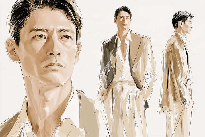 「次のご予約は、3か月後です」の室井 貴之の設定画（全身と顔）