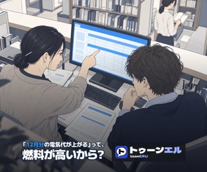 「12月分の電気代が上がる」って、燃料が高いから？｜トゥーンエル