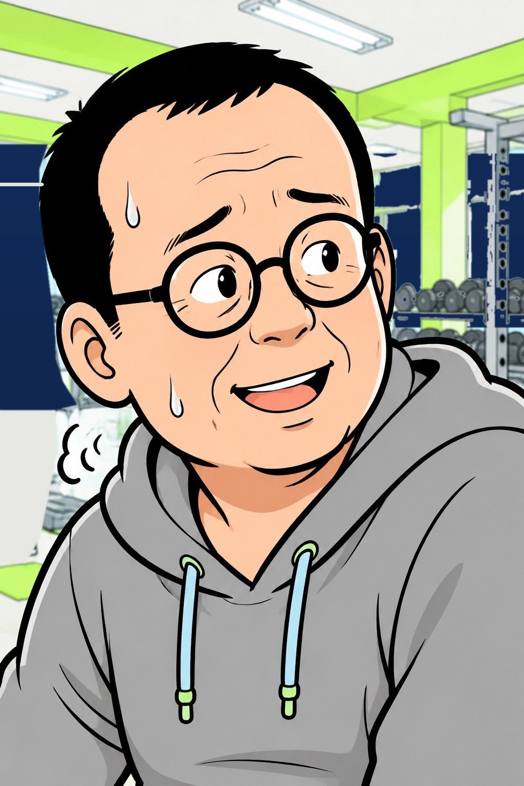 宍戸の顔の寄り。知った顔を見てほっとし、眉が下がる。