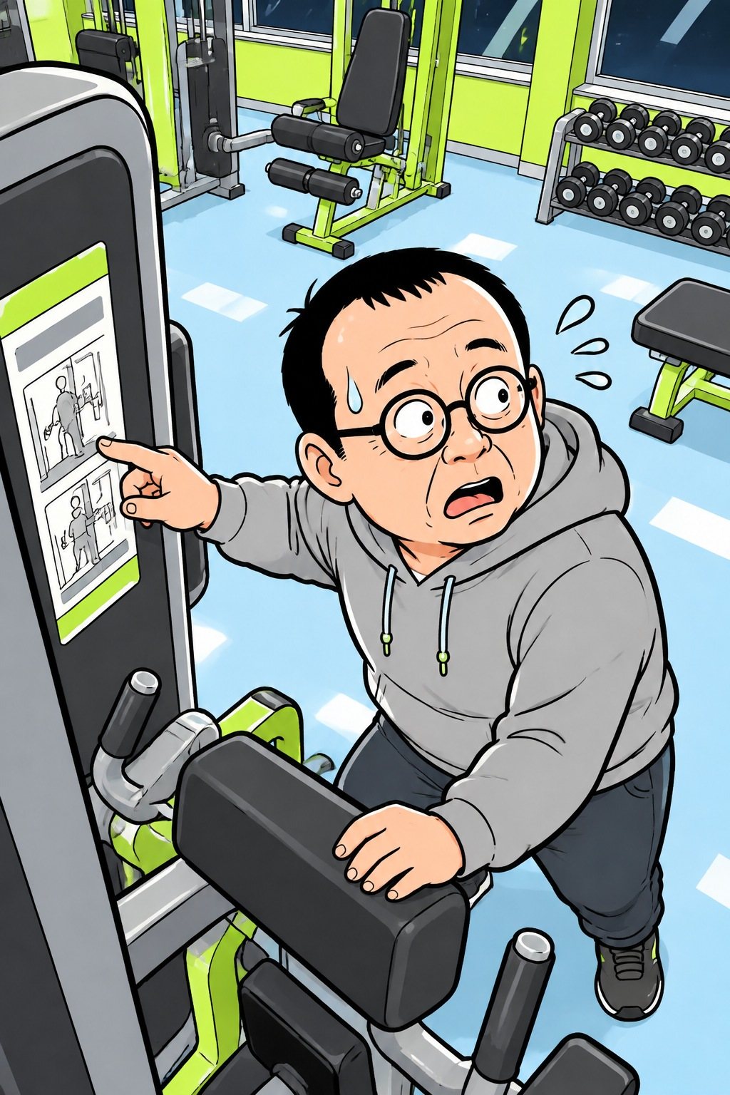少し上から宍戸。説明のシールを指さした手が止まり、口を開けて振り向く。